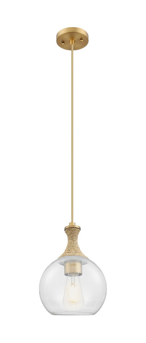 Innovations 415-1PR-BB-G122-8 One Light Pendant, Brushed Brass