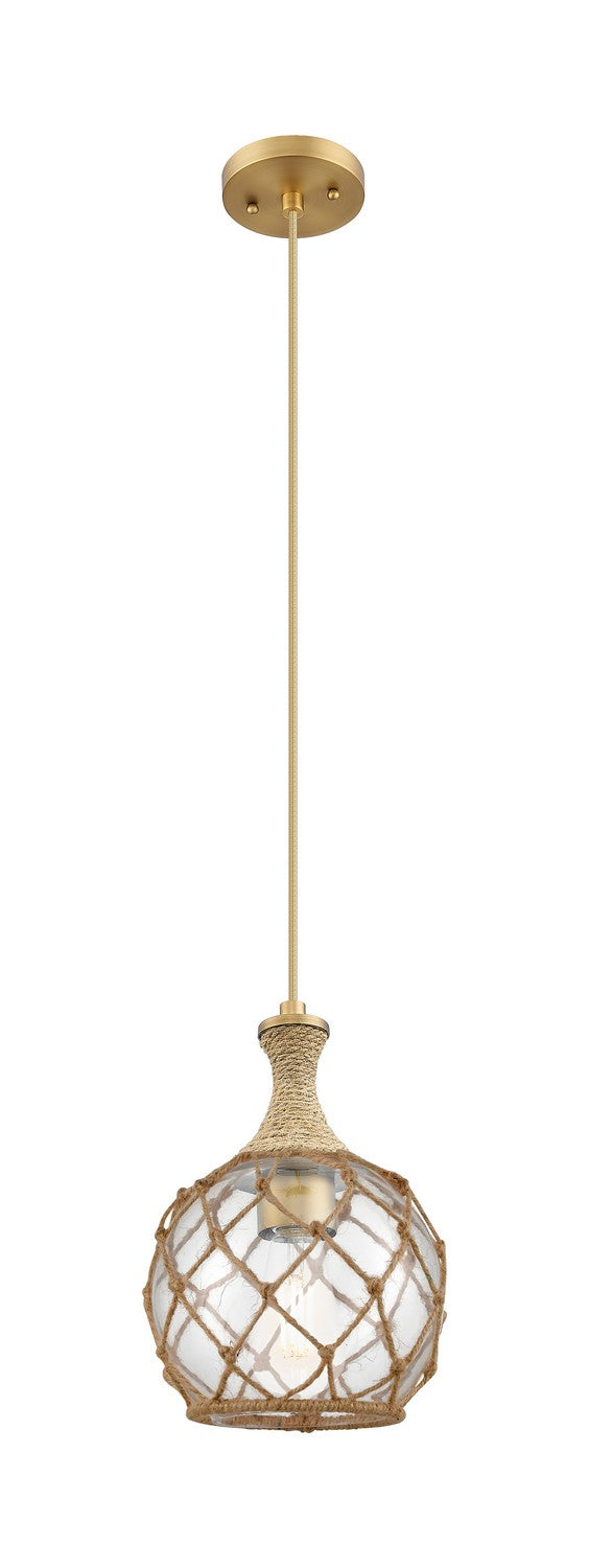 Innovations 415-1PR-BB-G122-8RB One Light Pendant, Brushed Brass