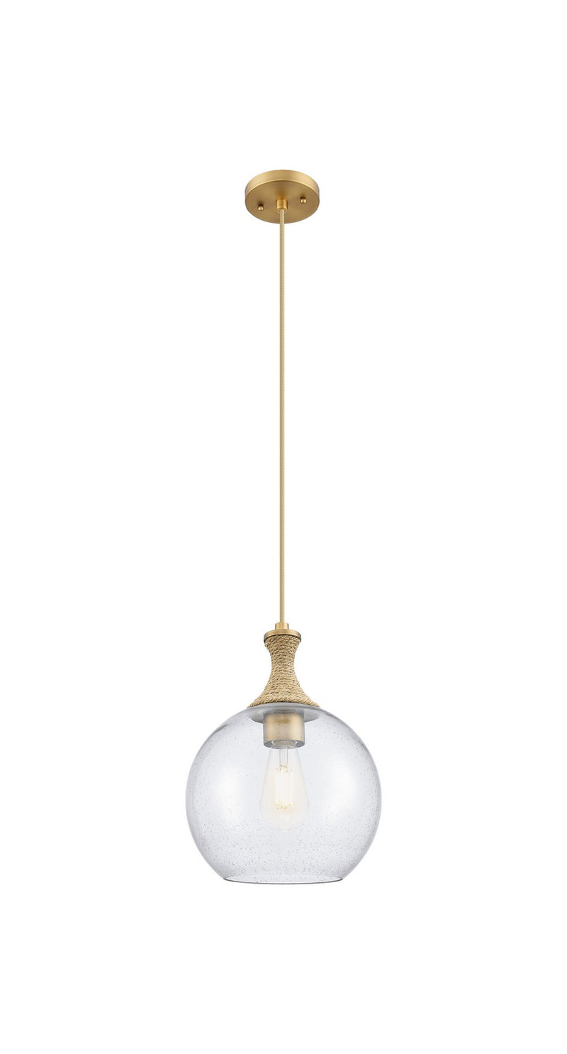 Innovations 415-1PR-BB-G124-10 One Light Pendant, Brushed Brass