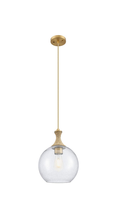 Innovations 415-1PR-BB-G124-10 One Light Pendant, Brushed Brass