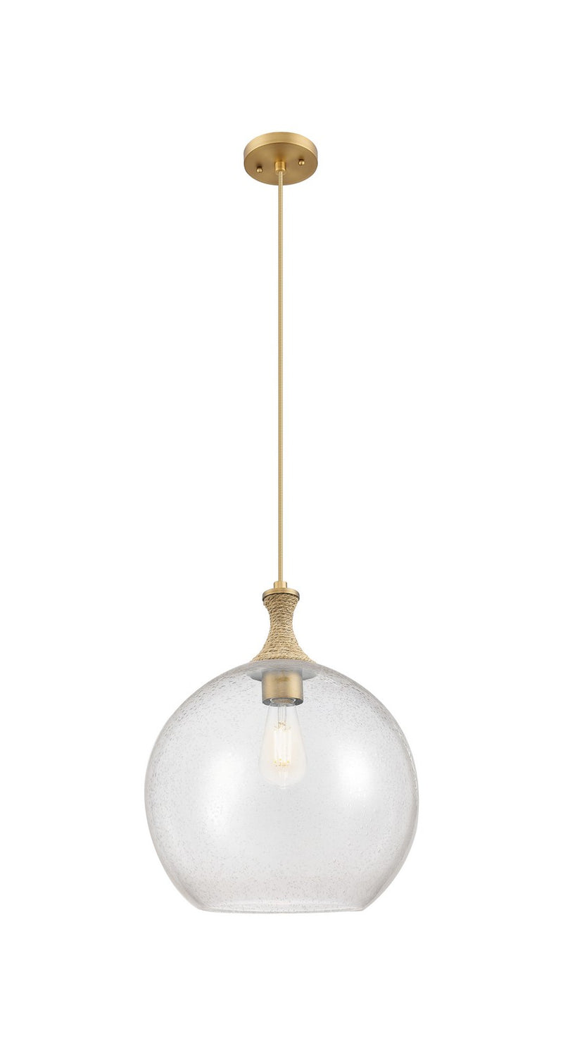 Innovations 415-1PR-BB-G124-14 One Light Pendant, Brushed Brass