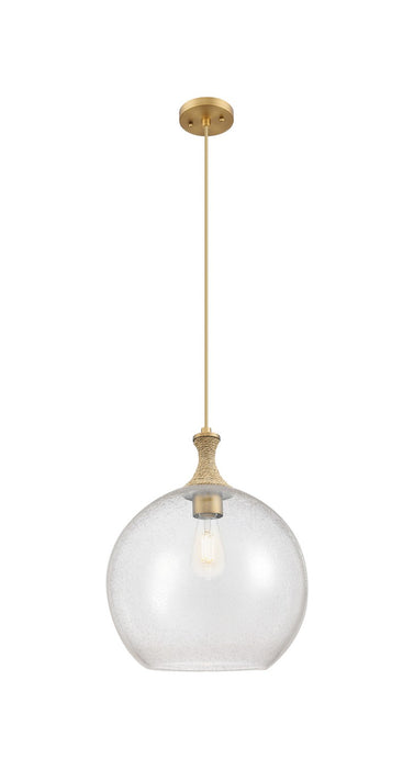 Innovations 415-1PR-BB-G124-14 One Light Pendant, Brushed Brass