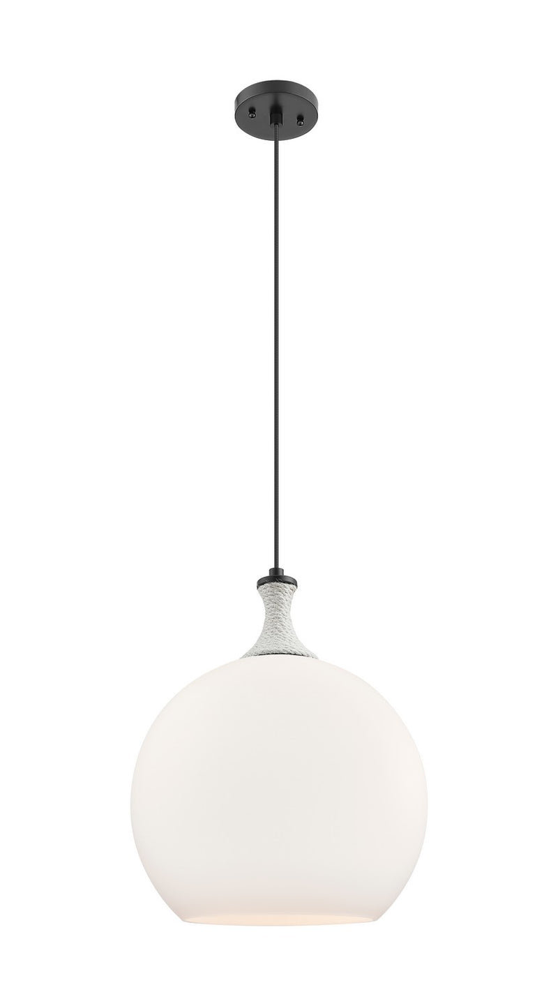 Innovations 415-1PR-BK-G121-14 One Light Pendant, Matte Black