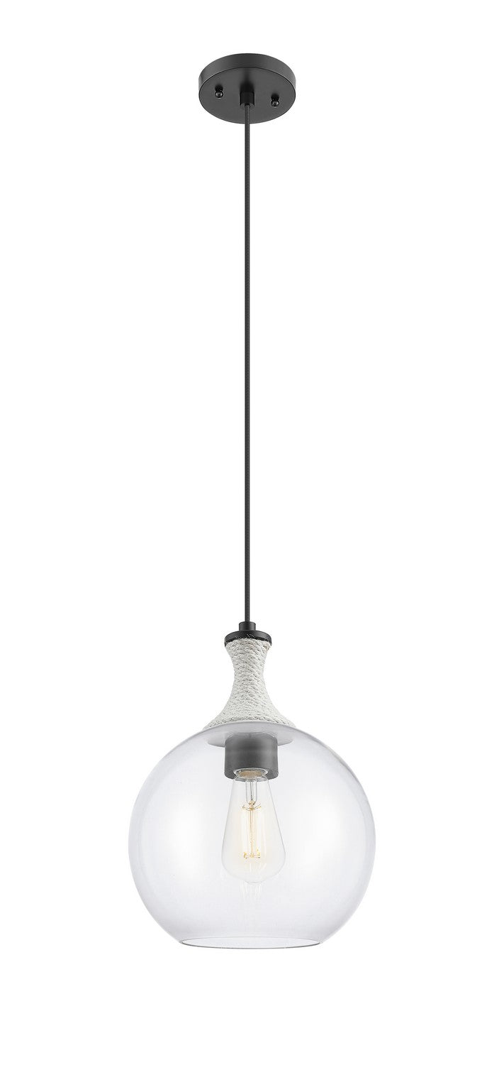 Innovations 415-1PR-BK-G122-10 One Light Pendant, Matte Black