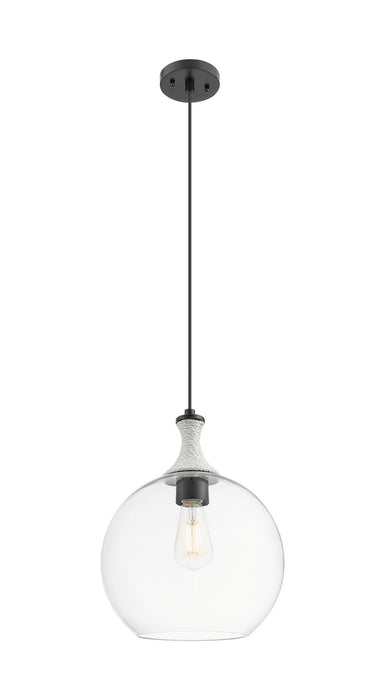 Innovations 415-1PR-BK-G122-12 One Light Pendant, Matte Black