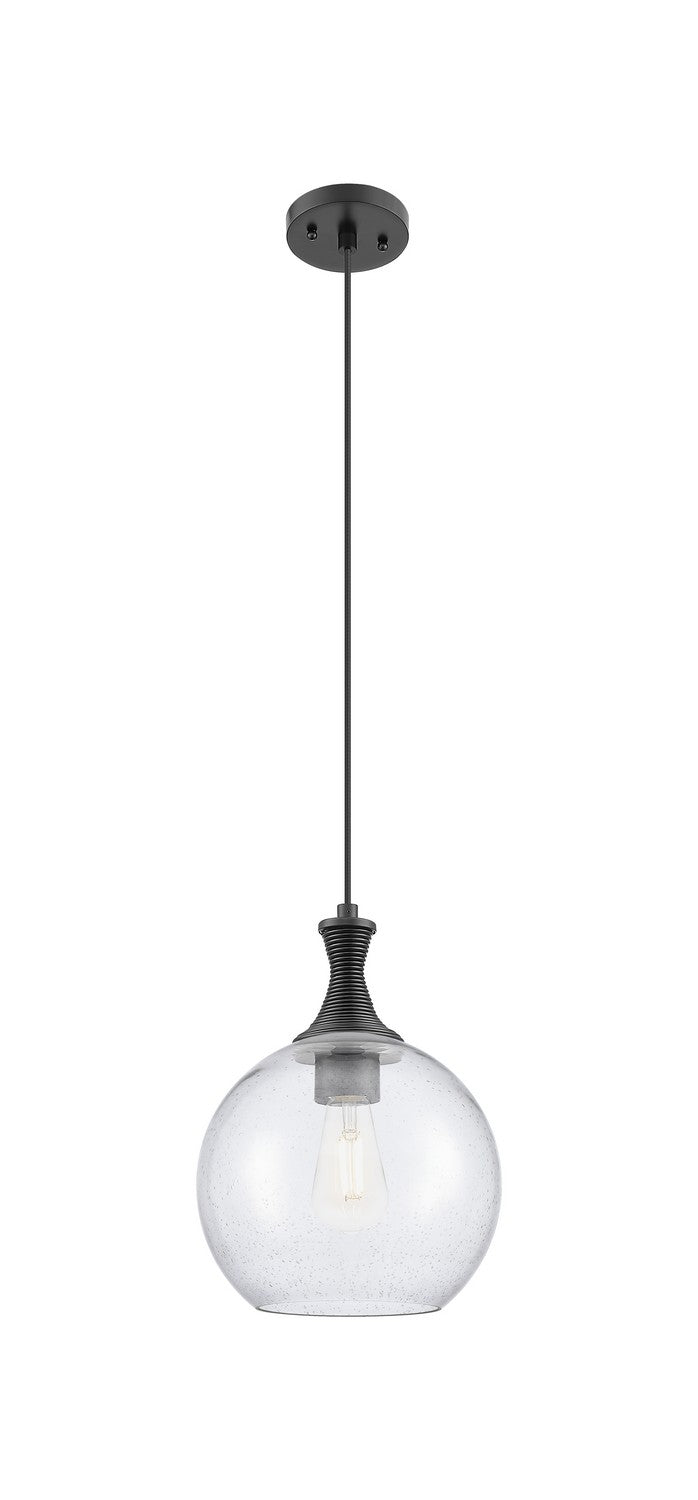 Innovations 415-1PR-BK-G124-10 One Light Pendant, Matte Black