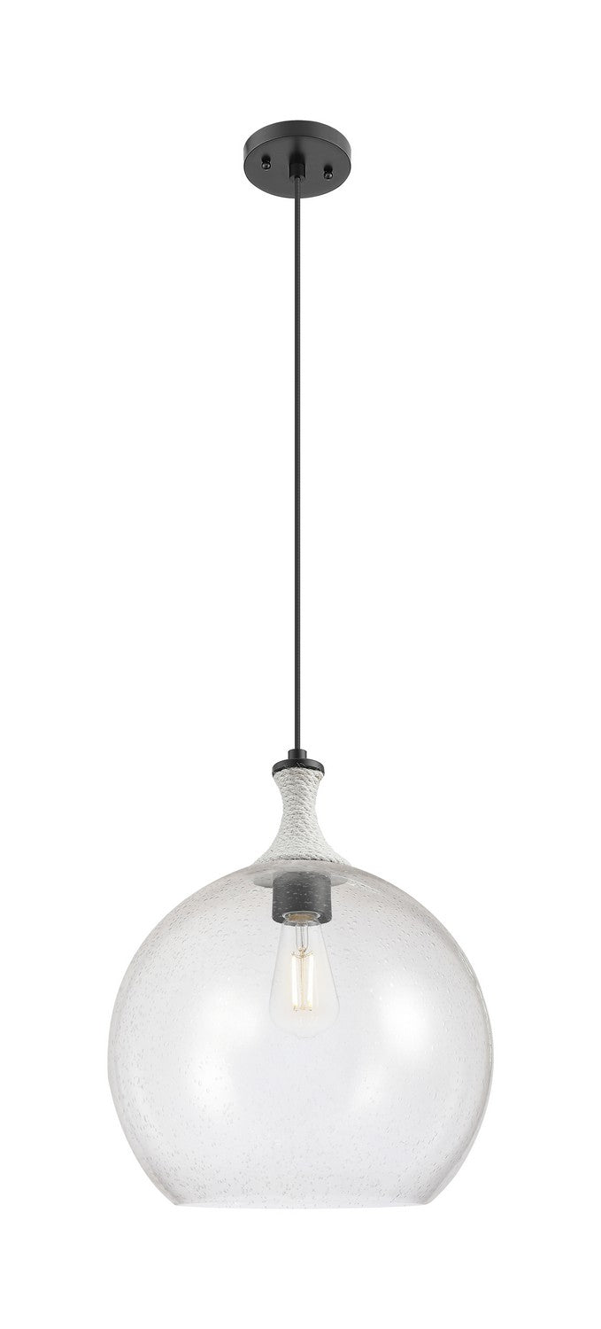 Innovations 415-1PR-BK-G124-14 One Light Pendant, Matte Black