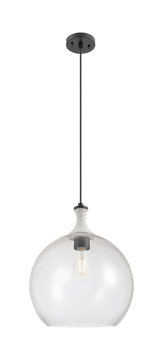Innovations 415-1PR-BK-G124-14 One Light Pendant, Matte Black