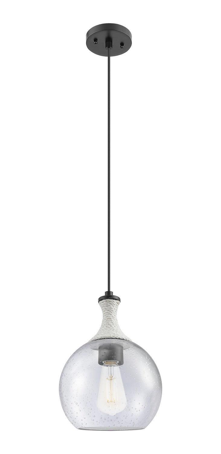 Innovations 415-1PR-BK-G124-8 One Light Pendant, Matte Black