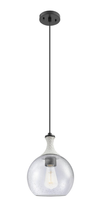 Innovations 415-1PR-BK-G124-8 One Light Pendant, Matte Black