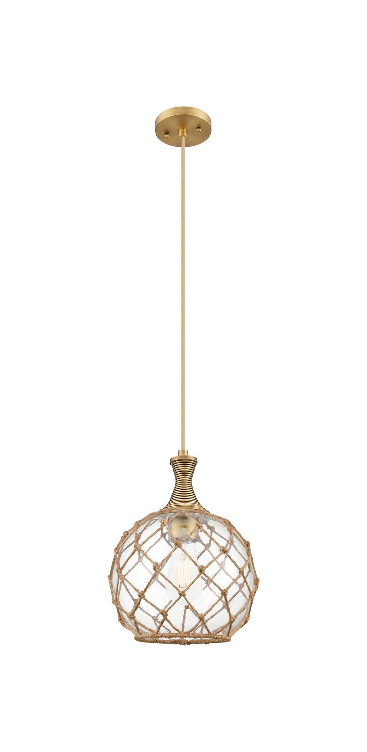 Innovations 415-1S-BB-G122-10RB One Light Pendant, Brushed Brass