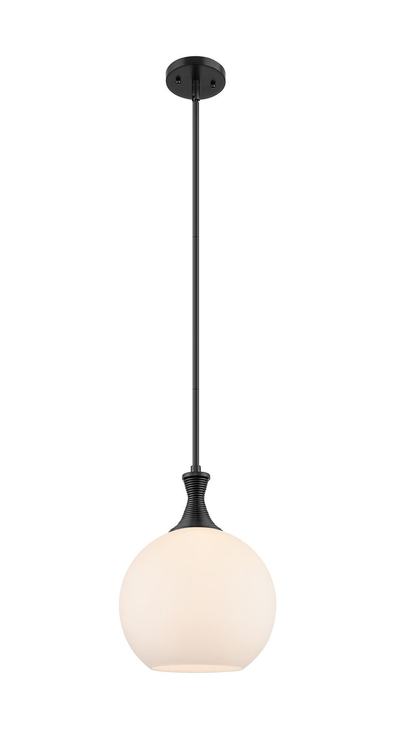 Innovations 415-1S-BK-G121-10 One Light Pendant, Matte Black