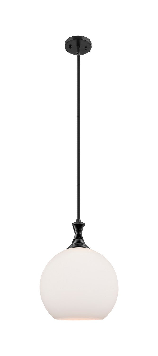 Innovations 415-1S-BK-G121-12 One Light Pendant, Matte Black