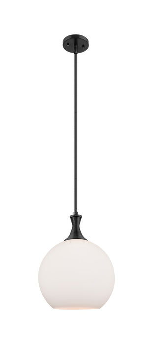 Innovations 415-1S-BK-G121-12 One Light Pendant, Matte Black