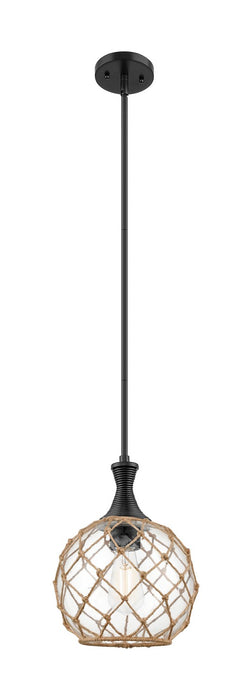 Innovations 415-1S-BK-G122-10RB One Light Pendant, Matte Black