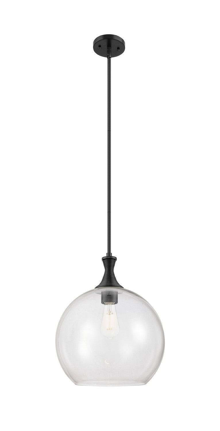 Innovations 415-1S-BK-G122-14 One Light Pendant, Matte Black