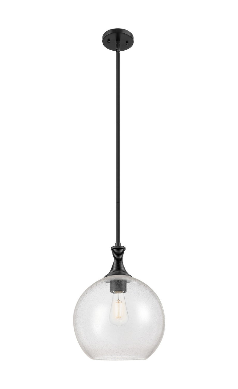 Innovations 415-1S-BK-G124-12 One Light Pendant, Matte Black