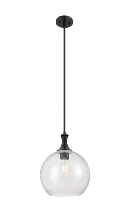 Innovations 415-1S-BK-G124-12 One Light Pendant, Matte Black