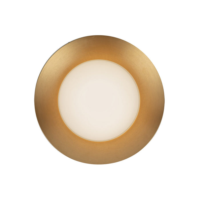 Kuzco Lighting WS77909-BG/OP LED Wall Sconce, Brushed Gold/Opal Glass