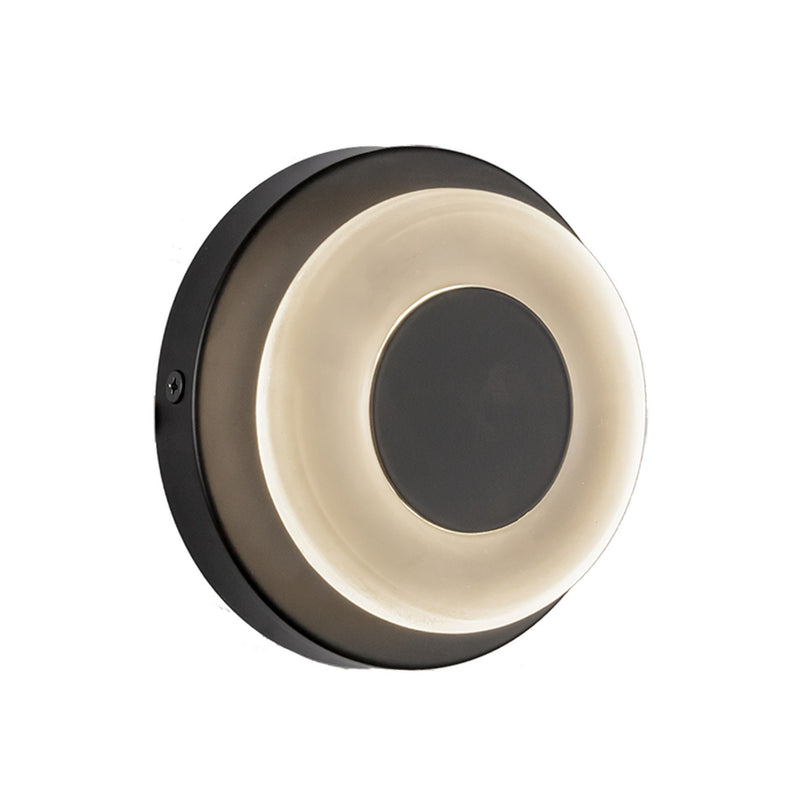 Kuzco Lighting WS97204-BK/FR LED Wall Sconce, Black/Frosted Glass