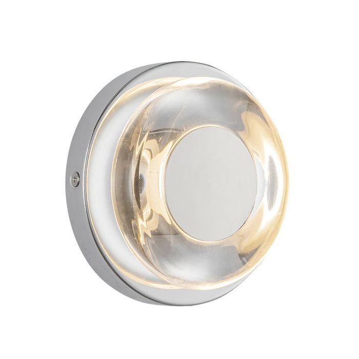 Kuzco Lighting WS97204-CH/CL LED Wall Sconce, Chrome/Clear Glass