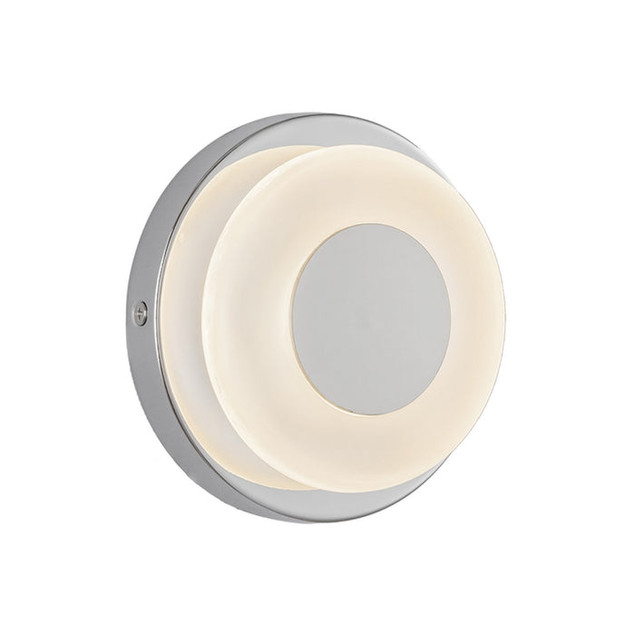 Kuzco Lighting WS97204-CH/FR LED Wall Sconce, Chrome/Frosted Glass