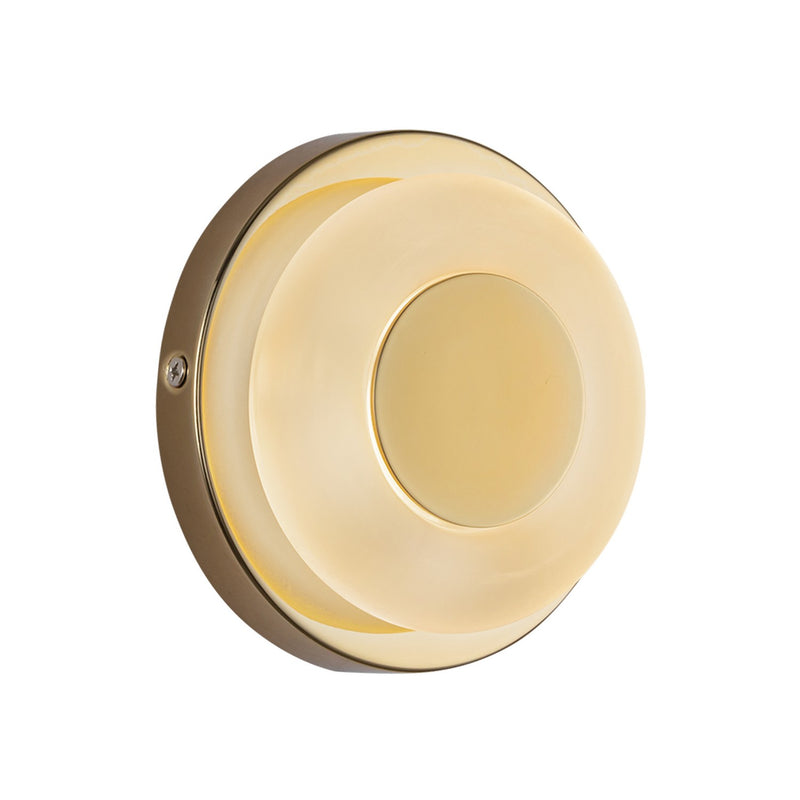 Kuzco Lighting WS97204-MRB/FR LED Wall Sconce, Metallic Brass/Frosted Glass