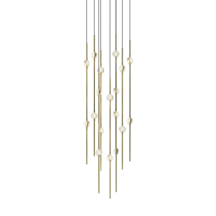 Sonneman 2012.38C LED Pendant, Satin Brass