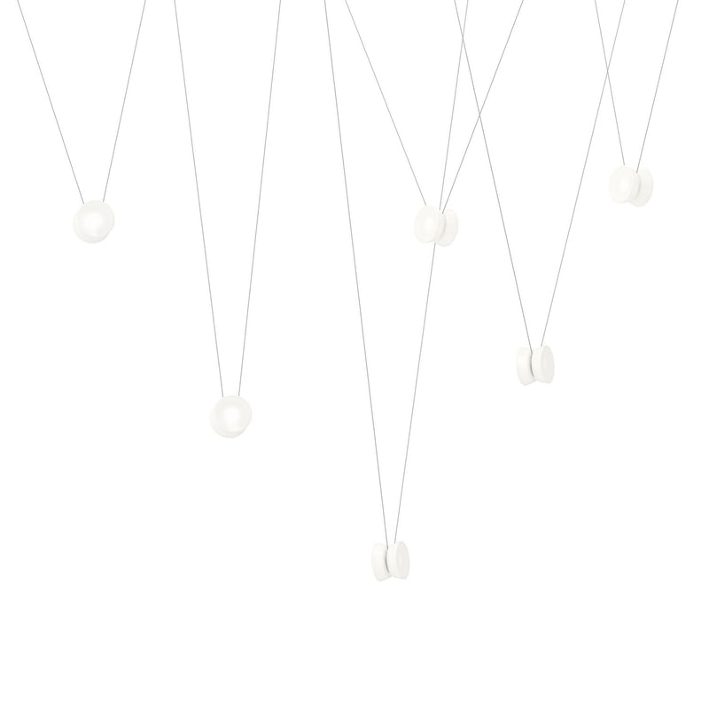 Sonneman 3471.77W-S6 LED Luminaire Configuration, Natural Anodized w/ White Shade