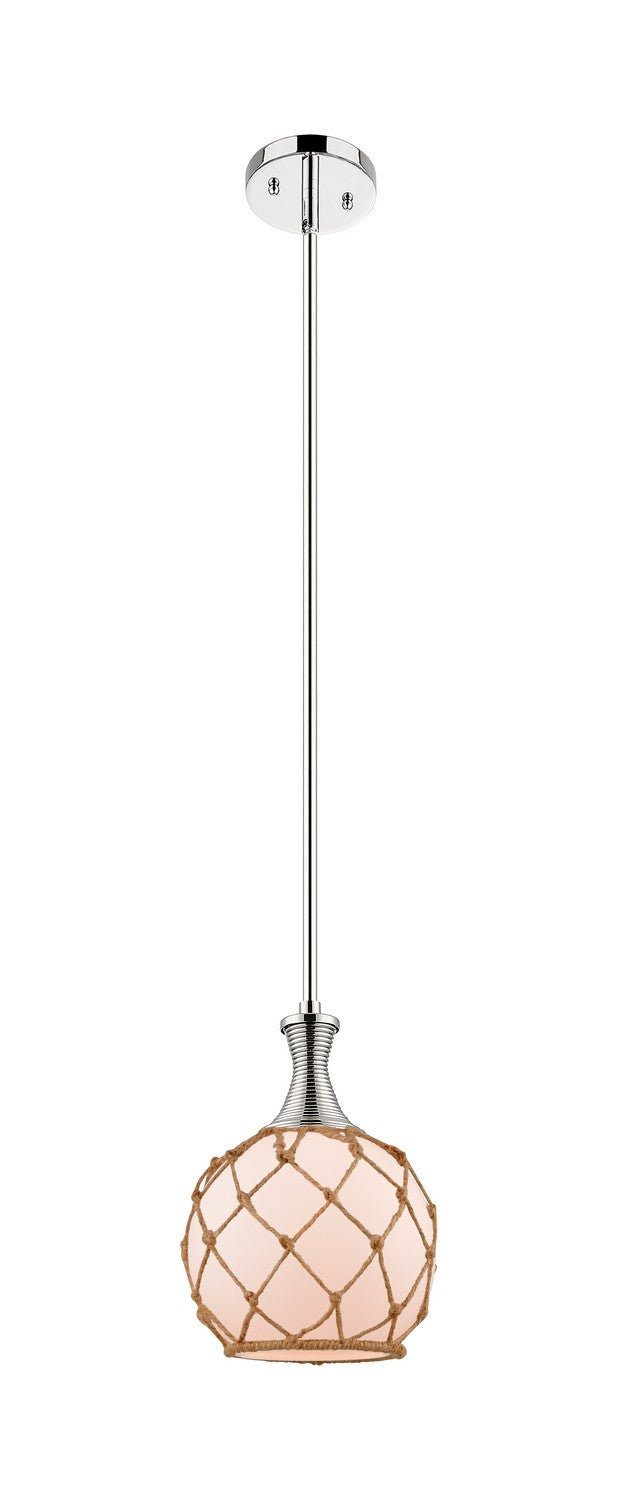 Innovations 415-1S-PN-G121-8RB One Light Pendant, Polished Nickel