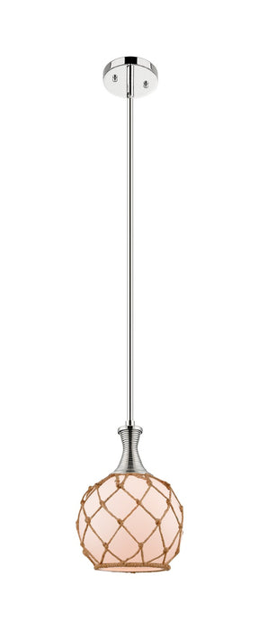 Innovations 415-1S-PN-G121-8RB One Light Pendant, Polished Nickel