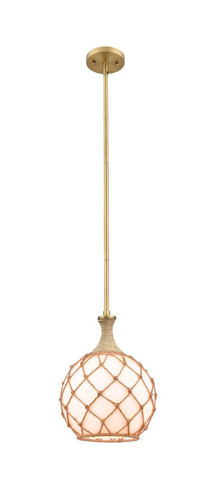 Innovations 415-1SR-BB-G121-10RB One Light Pendant, Brushed Brass