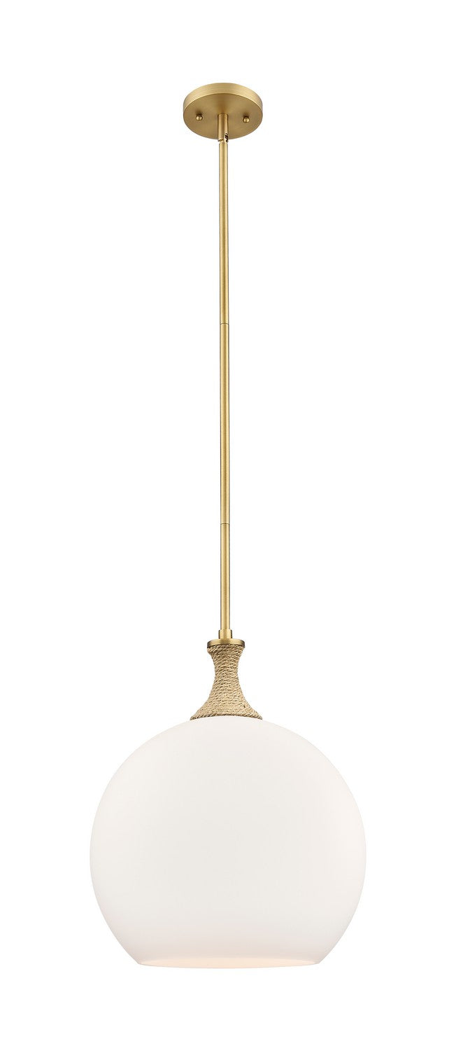 Innovations 415-1SR-BB-G121-14 One Light Pendant, Brushed Brass