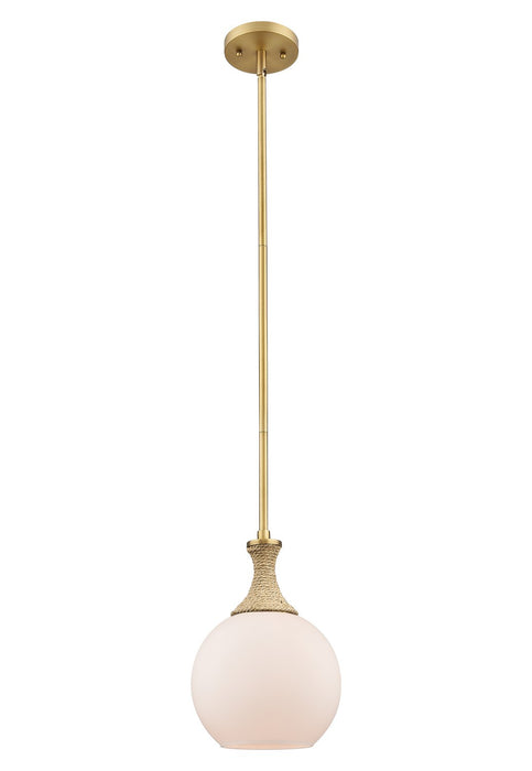 Innovations 415-1SR-BB-G121-8 One Light Pendant, Brushed Brass