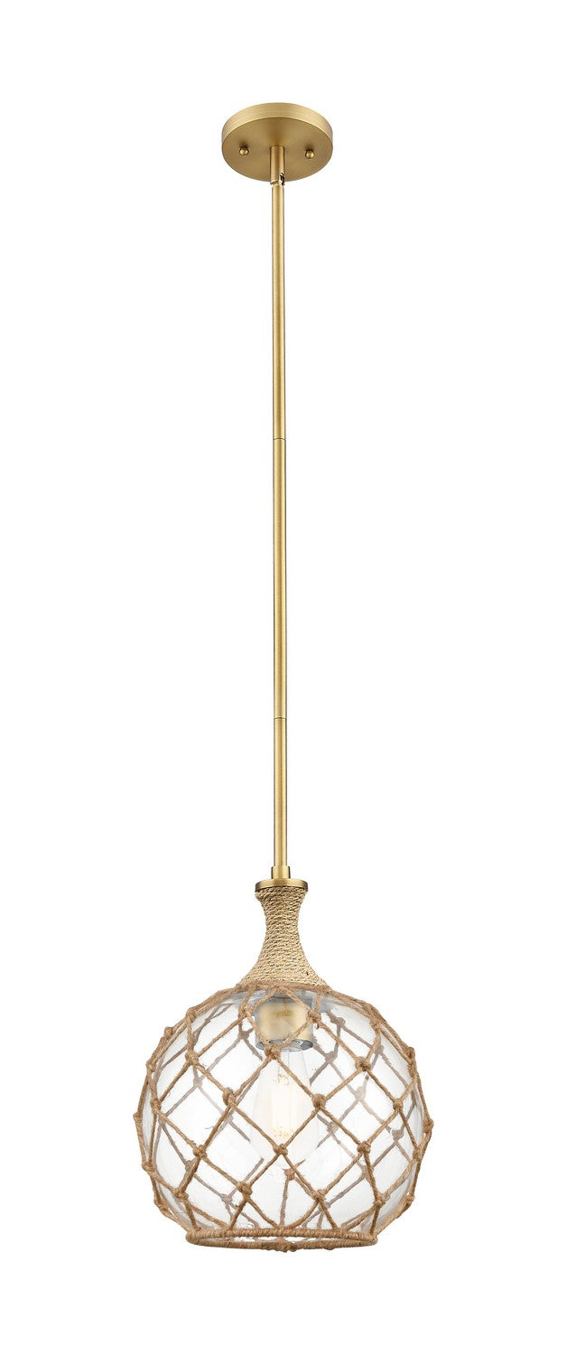 Innovations 415-1SR-BB-G122-10RB One Light Pendant, Brushed Brass