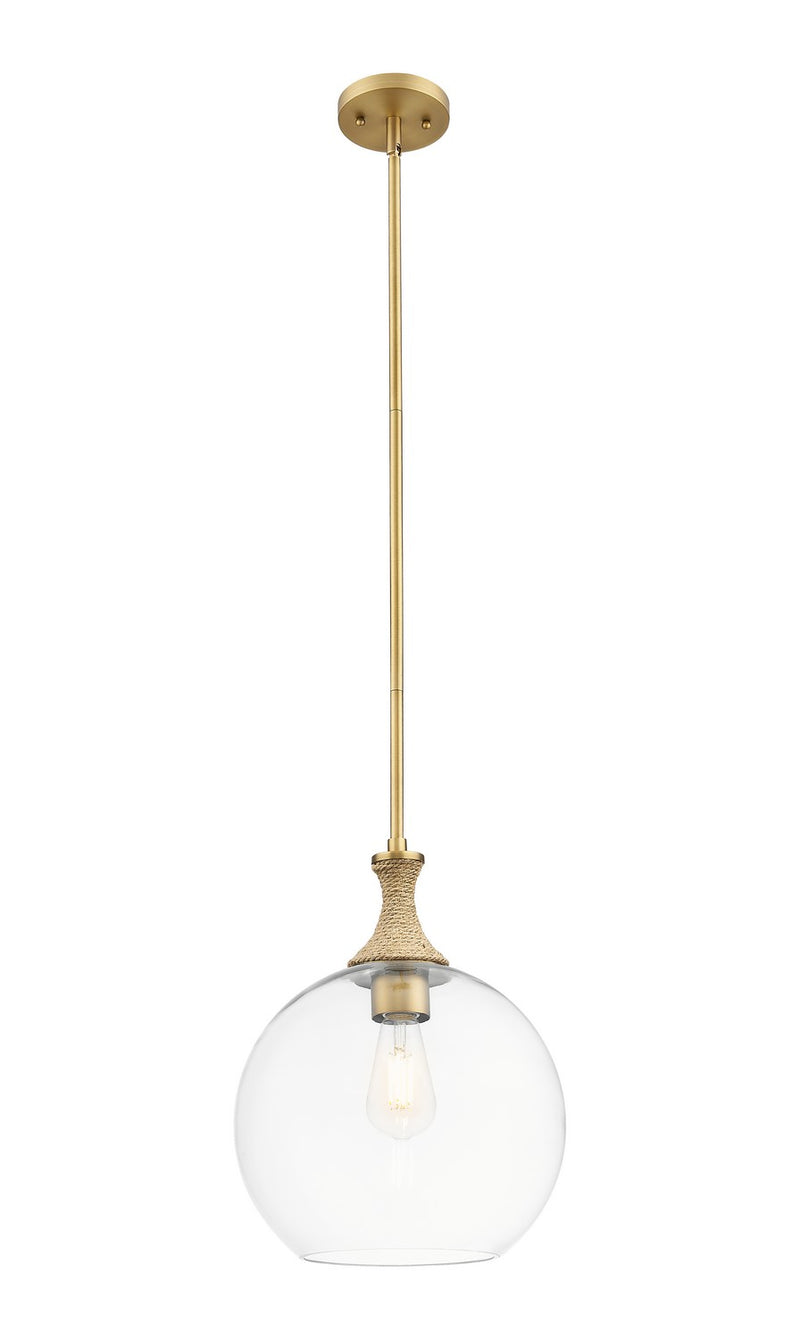 Innovations 415-1SR-BB-G122-12 One Light Pendant, Brushed Brass