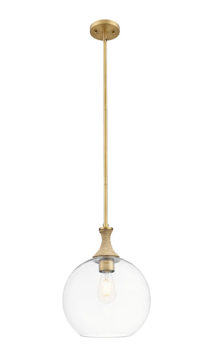 Innovations 415-1SR-BB-G122-12 One Light Pendant, Brushed Brass