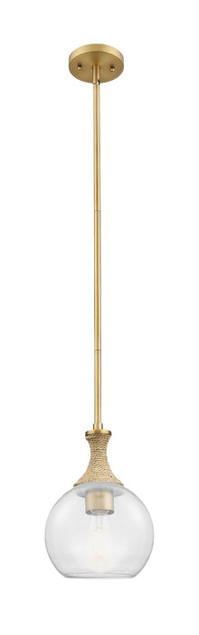 Innovations 415-1SR-BB-G122-8 One Light Pendant, Brushed Brass
