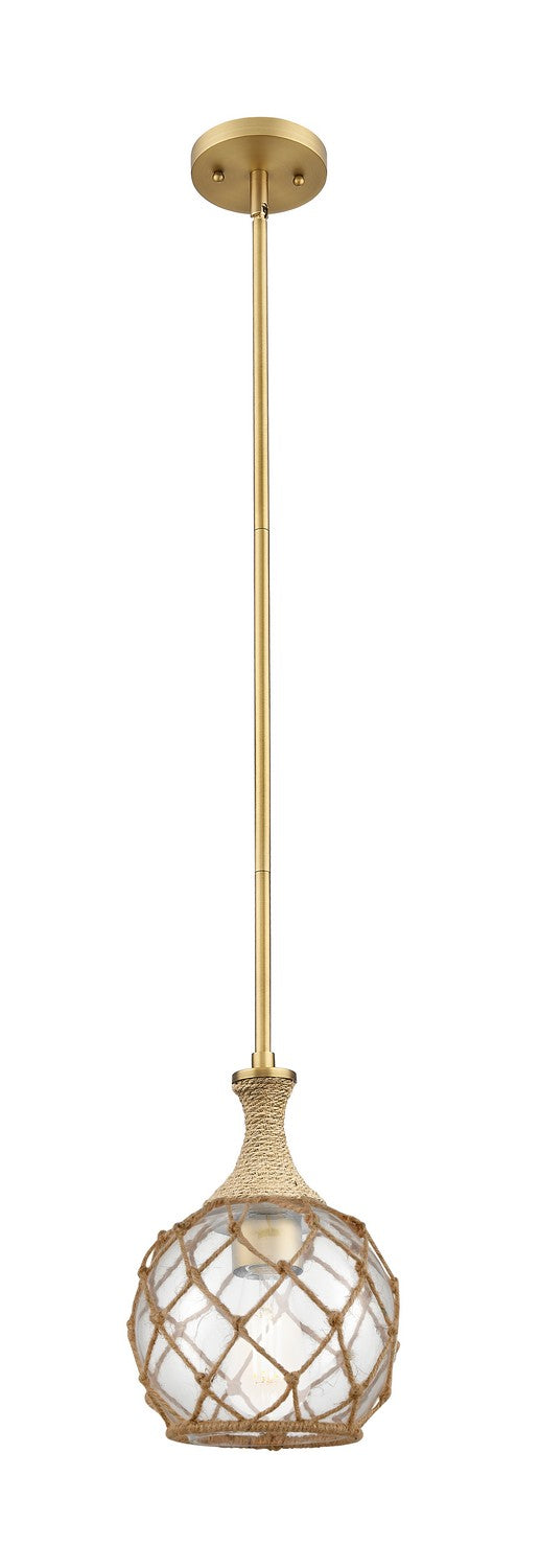 Innovations 415-1SR-BB-G122-8RB One Light Pendant, Brushed Brass