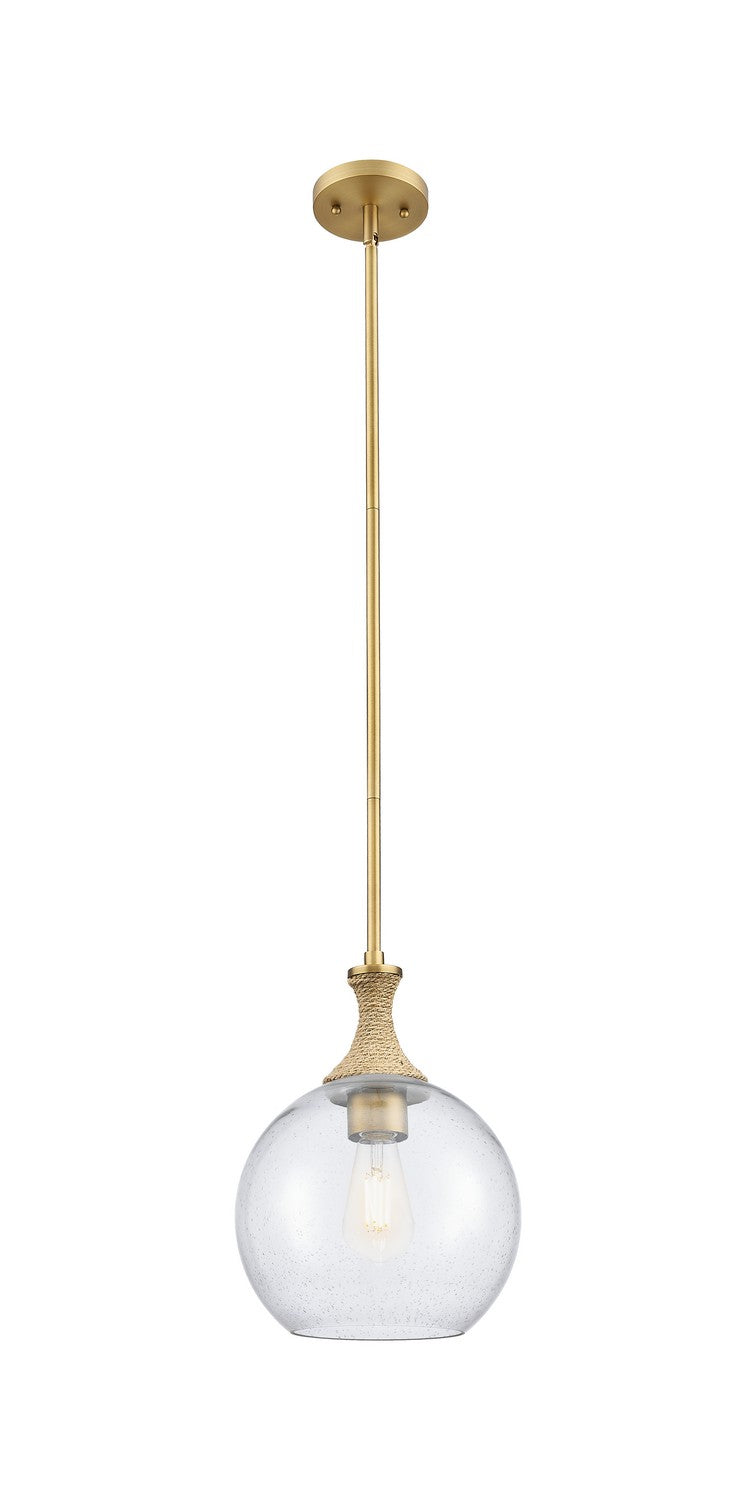 Innovations 415-1SR-BB-G124-10 One Light Pendant, Brushed Brass