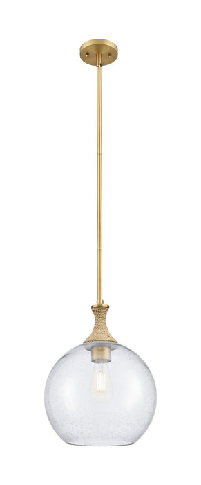 Innovations 415-1SR-BB-G124-12 One Light Pendant, Brushed Brass