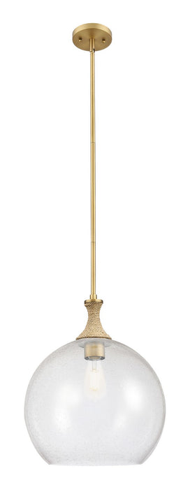 Innovations 415-1SR-BB-G124-14 One Light Pendant, Brushed Brass