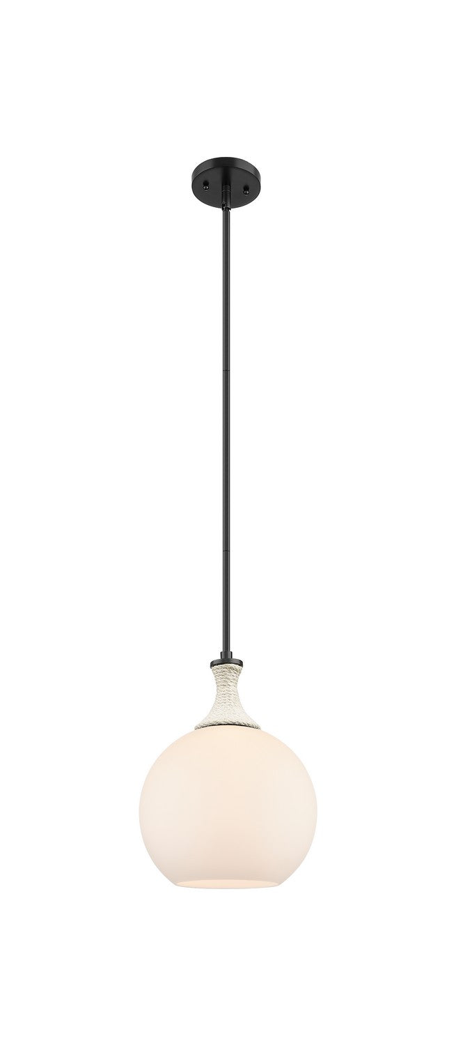Innovations 415-1SR-BK-G121-10 One Light Pendant, Matte Black