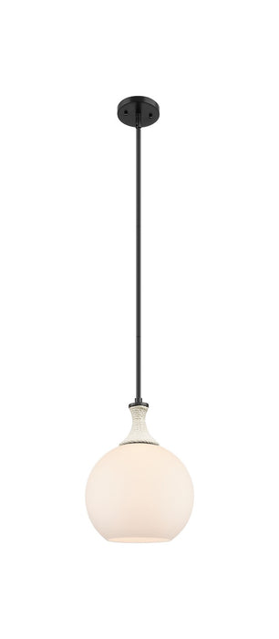 Innovations 415-1SR-BK-G121-10 One Light Pendant, Matte Black