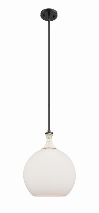 Innovations 415-1SR-BK-G121-12 One Light Pendant, Matte Black