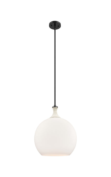 Innovations 415-1SR-BK-G121-14 One Light Pendant, Matte Black