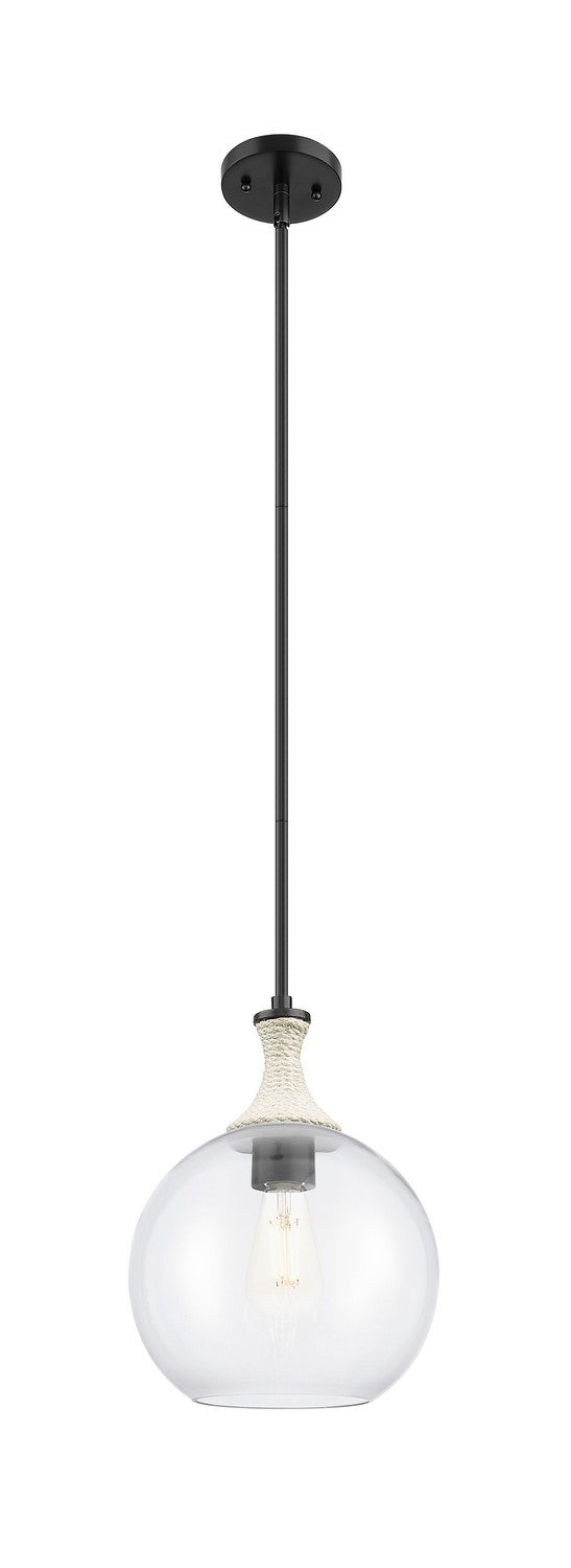 Innovations 415-1SR-BK-G122-10 One Light Pendant, Matte Black