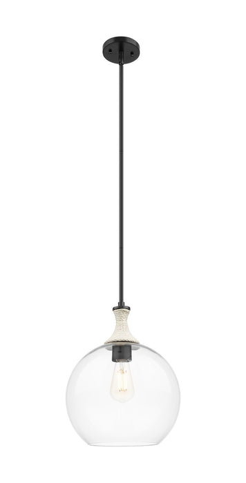 Innovations 415-1SR-BK-G122-12 One Light Pendant, Matte Black