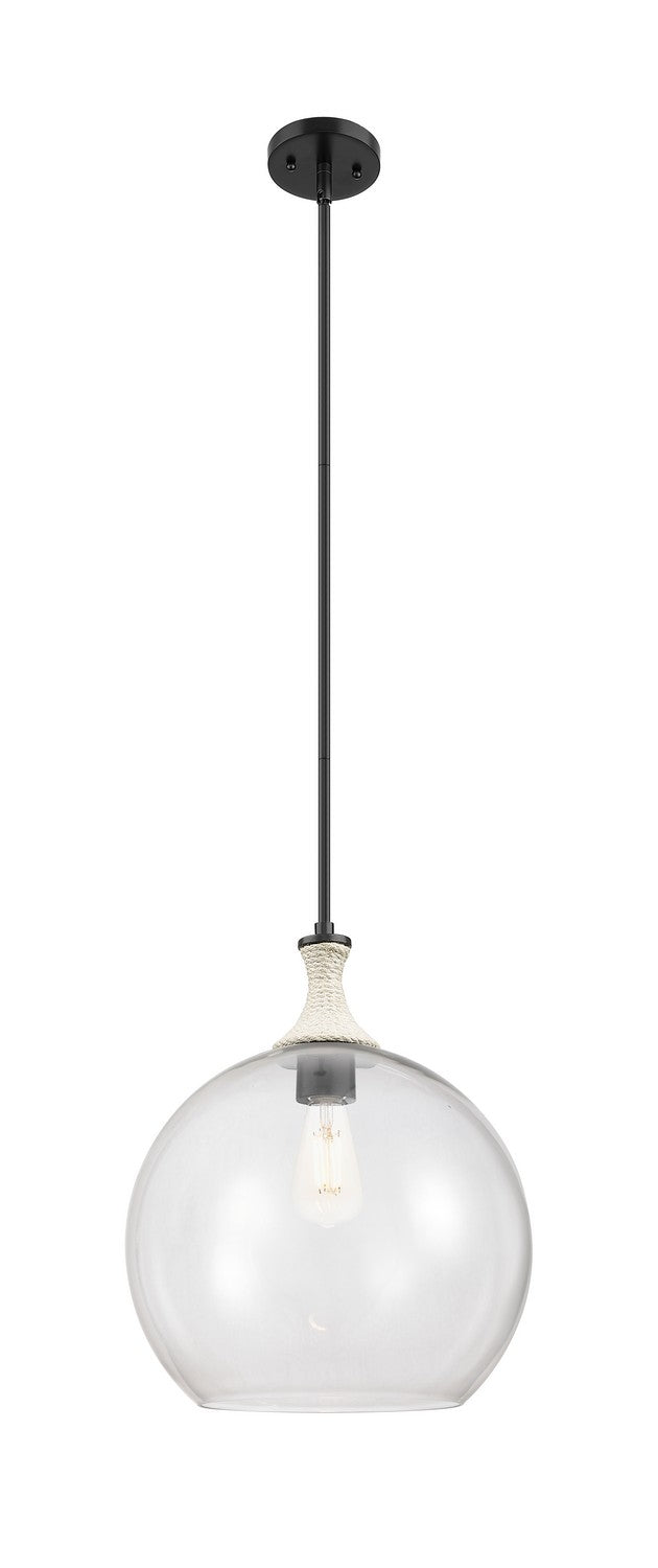 Innovations 415-1SR-BK-G122-14 One Light Pendant, Matte Black