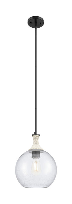 Innovations 415-1SR-BK-G124-10 One Light Pendant, Matte Black